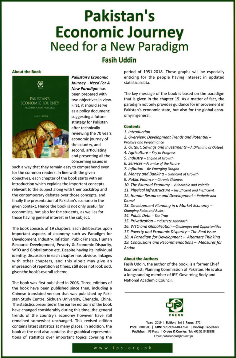Pakistans Economic Journey – Need for a New Paradigm Brochure ...